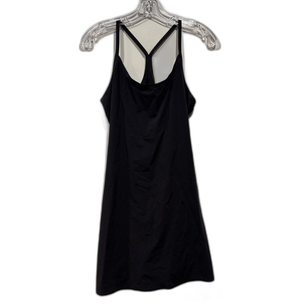 Outdoor Voices Exercise Dress Built In Shorts Pocket Black Racerback Women sz M